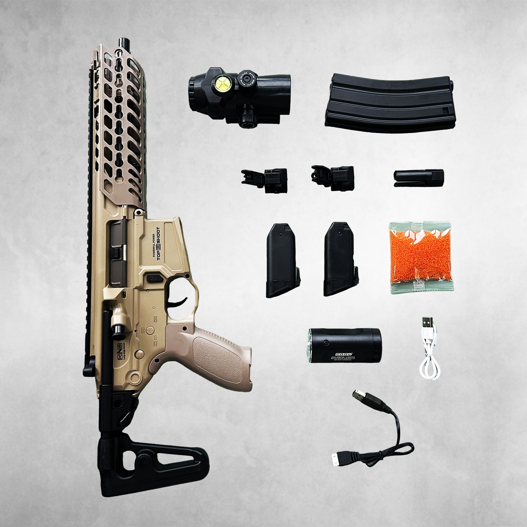 MCX Gel Blaster – Electric, Single & Rapid Fire with Flame Light｜RedBlaster