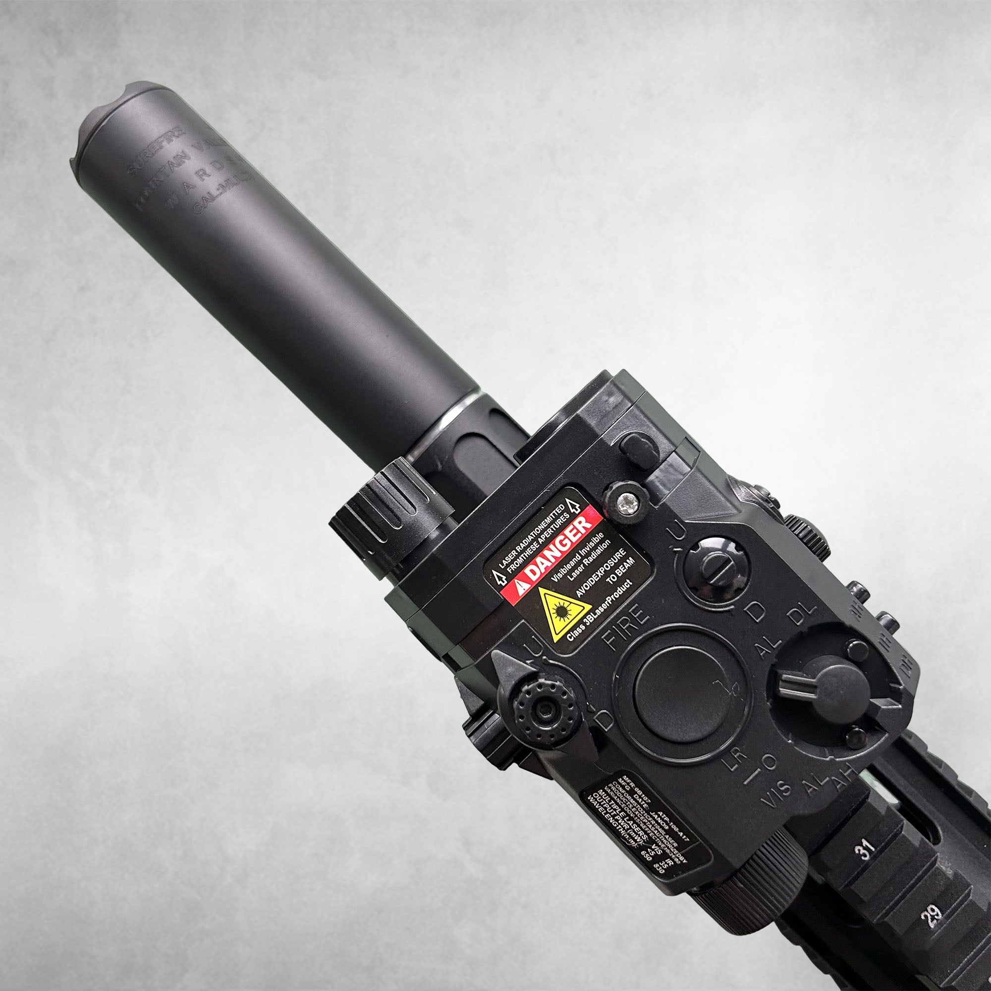 Laser Sight with Flashlight – Red Laser Aiming & LED Illumination-Black – Universal for Gel Blasters｜RedBlaster