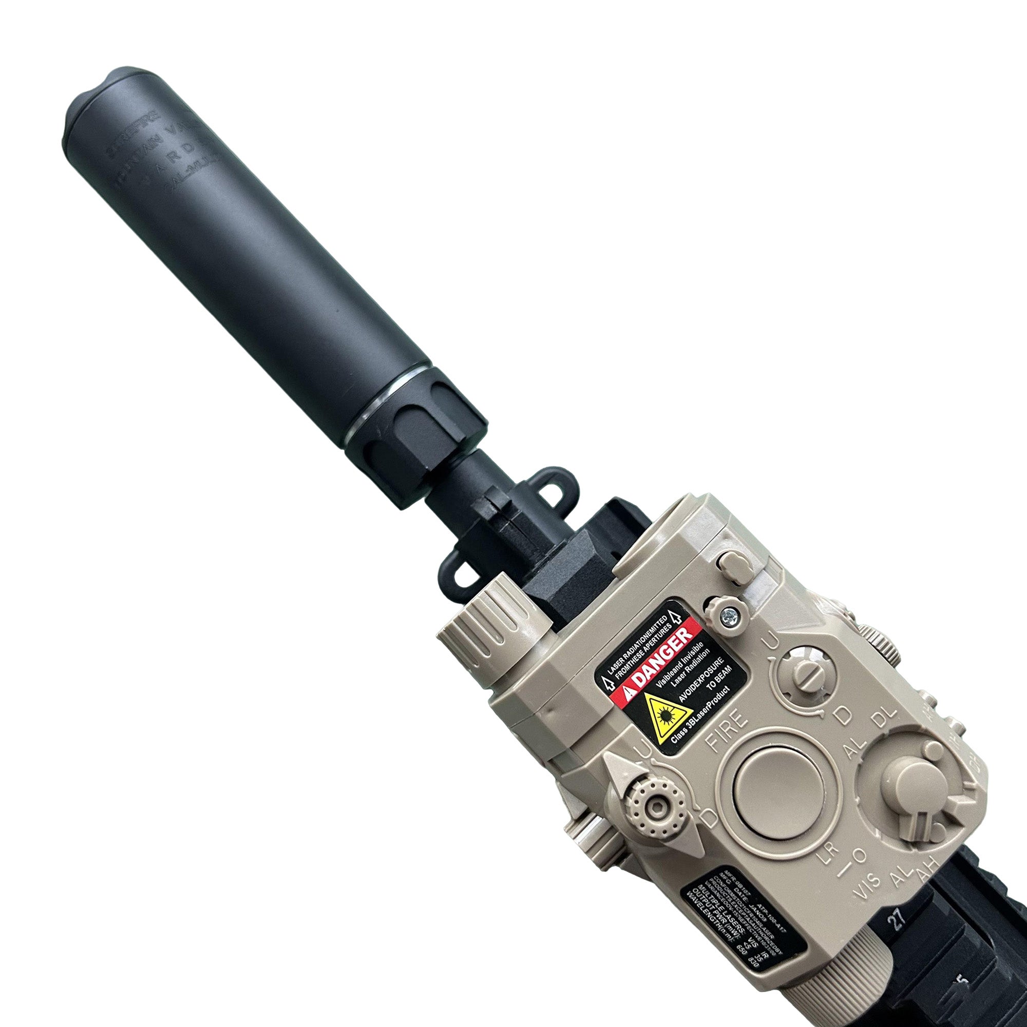 Laser Sight with Flashlight – Red Laser Aiming & LED Illumination-Beige– Universal for Gel Blasters｜RedBlaster