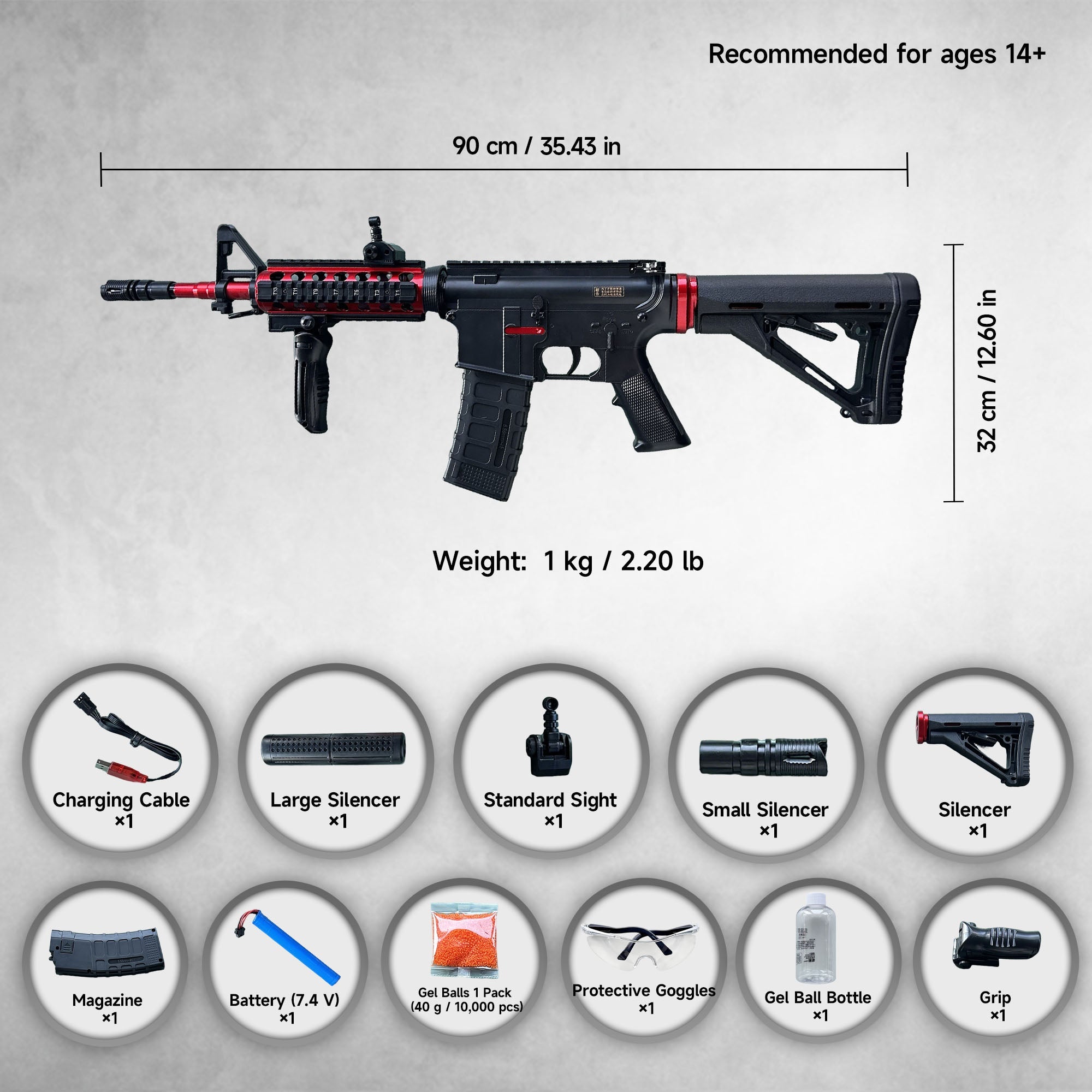 M416 Gel Blaster – Electric Semi/Full Auto, 3-Star Power, Lightweight, Rich Accessories | RedBlaster